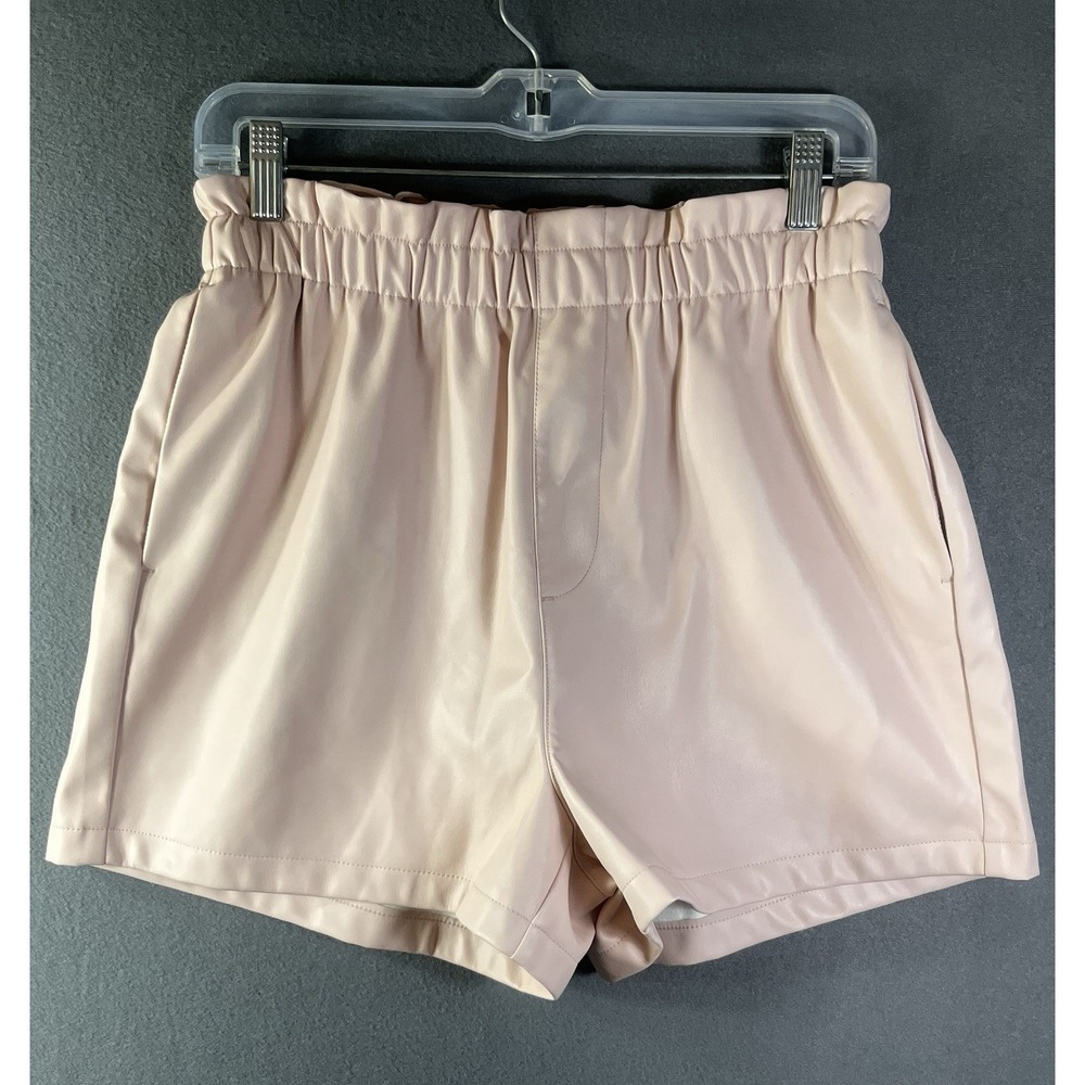 Steve Madden Faux Leather Pull On Shorts Faux The Record Approx M Light Pink